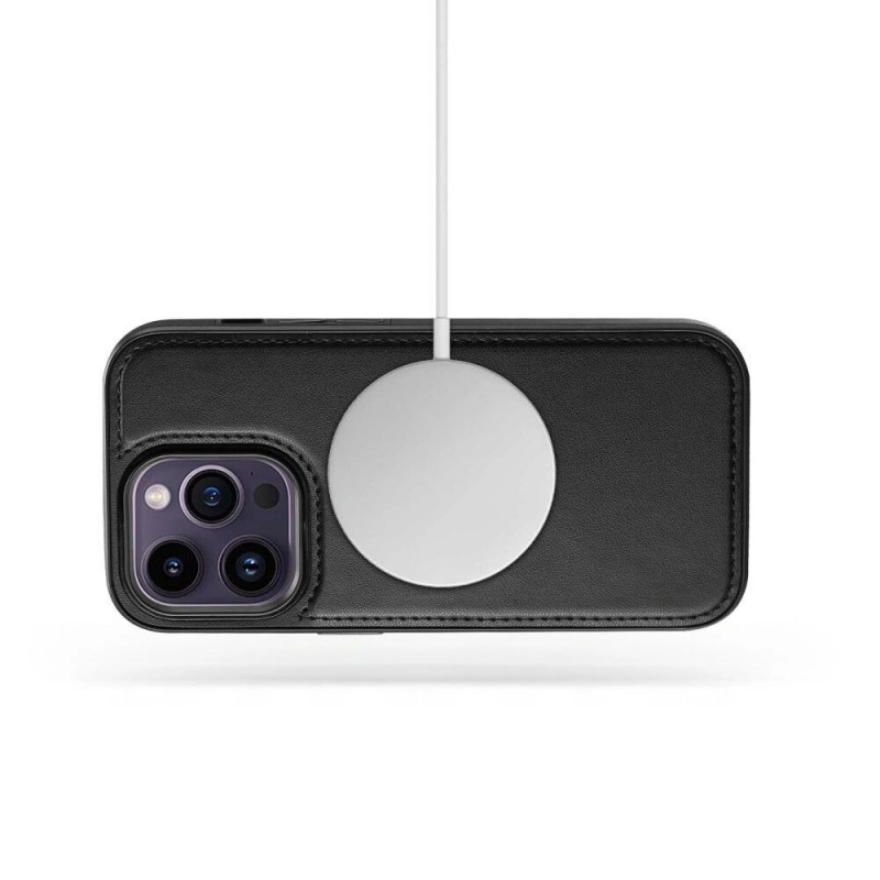 Capa carteira MagSafe Tech-Protect para Apple iPhone 16, preta