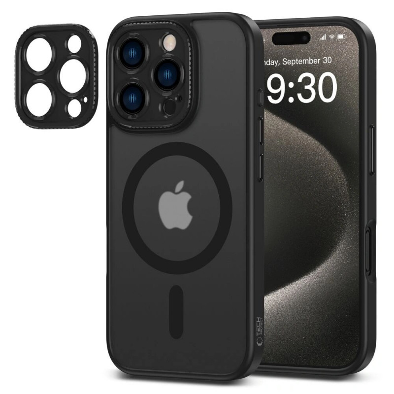 Capa MagSafe Tech-Protect MagCam para Apple iPhone 16 Pro Max, preto mate