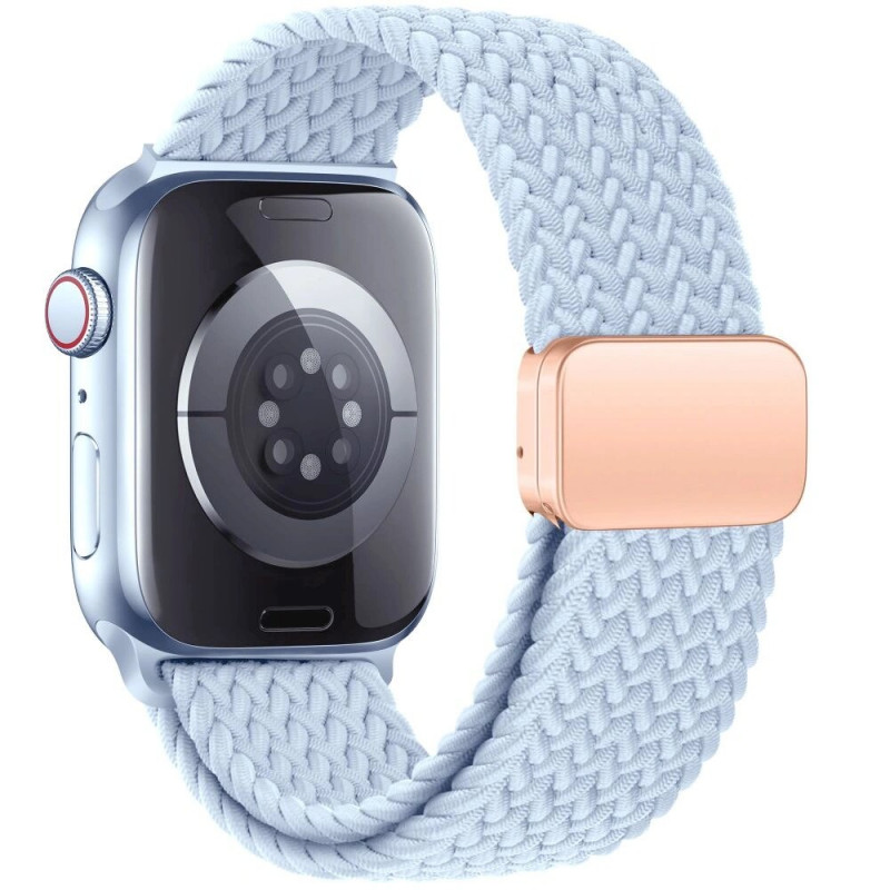 Pulseira Tech-Protect Nylonmag para Apple Watch 4/5/6/7/8/9/SE/10, 38/40/41/42 mm, azul-claro