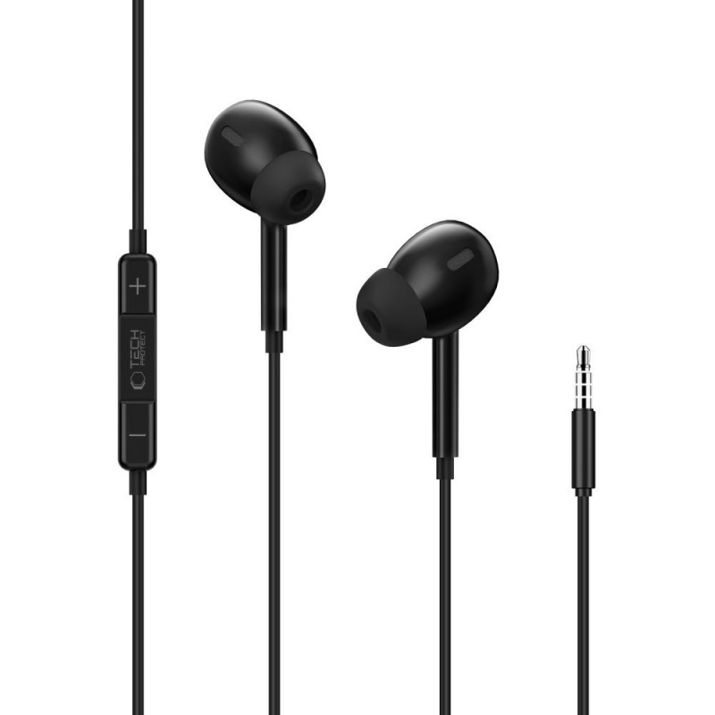 Auscultadores com fios Tech-Protect Ultraboost Core G3 Mini Jack 3,5 mm, pretos
