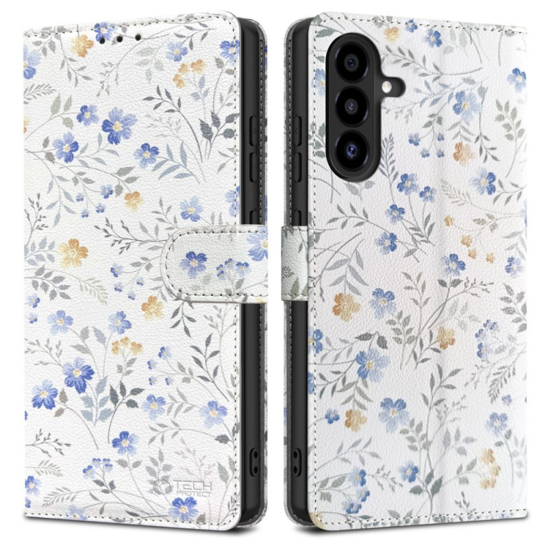 Capa carteira Tech-Protect para Samsung Galaxy A17 / A18 / A26 4G / 5G, Spring Flowers