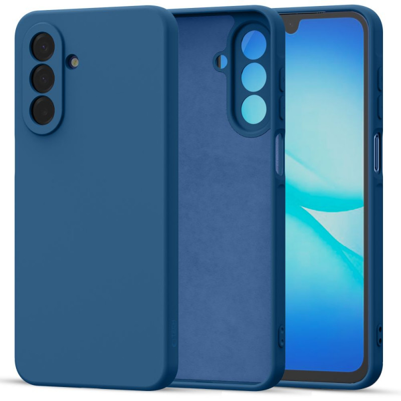 Capa de silicone Tech-Protect Icon para Samsung Galaxy A17 / A18 4G / 5G, azul-marinho (THP4715)