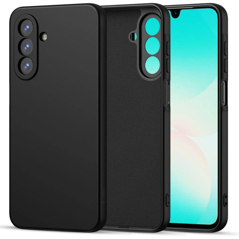 Capa de silicone Tech-Protect Icon para Samsung Galaxy A17 / A18 4G / 5G, preta (THP4642)