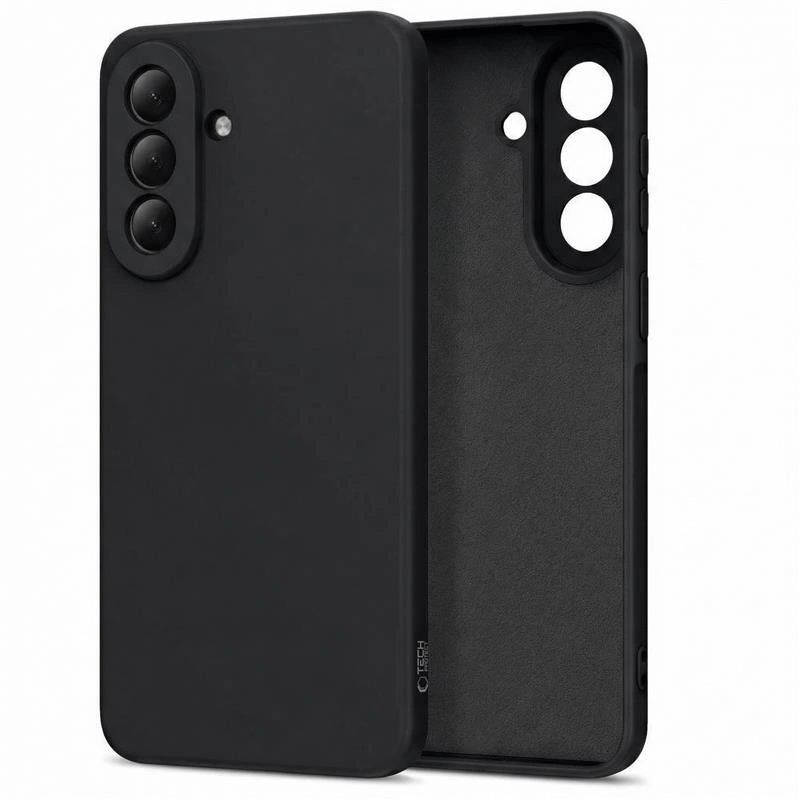 Capa de silicone Tech-Protect Icon para Samsung Galaxy A17 / A18 4G / 5G, preta (THP4642)