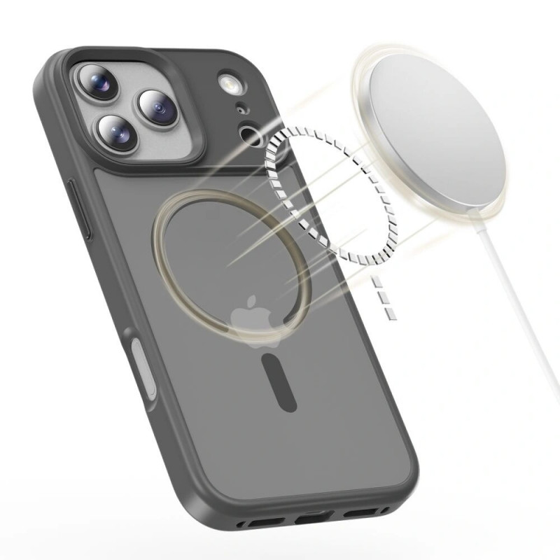 Capa MagSafe Tech-Protect Magmat para Apple iPhone 17 Pro, cinzento giz mate