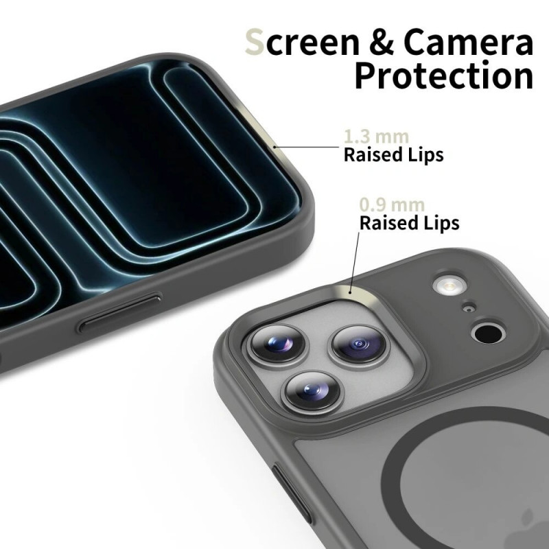 Capa MagSafe Tech-Protect Magmat para Apple iPhone 17 Pro, cinzento giz mate