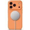 Capa de silicone MagSafe Tech-Protect para Apple iPhone 17 Pro Max, laranja cósmico