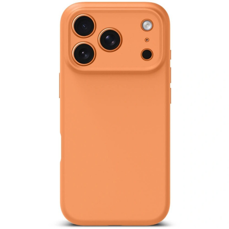 Capa de silicone MagSafe Tech-Protect para Apple iPhone 17 Pro Max, laranja cósmico