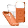 Capa de silicone MagSafe Tech-Protect para Apple iPhone 17 Pro Max, laranja cósmico