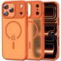 Capa MagSafe Tech-Protect Magmat para Apple iPhone 17 Pro, Laranja cósmico mate