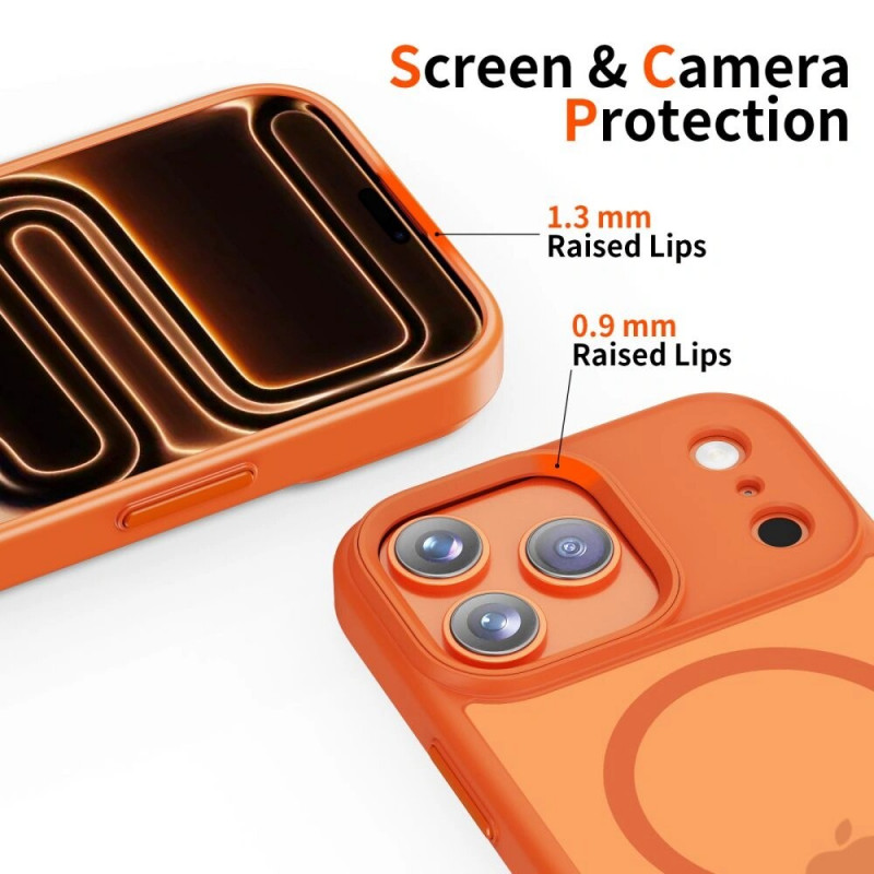 Capa MagSafe Tech-Protect Magmat para Apple iPhone 17 Pro, Laranja cósmico mate