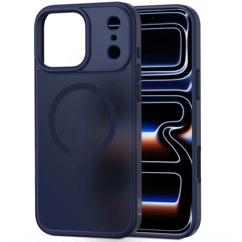 Capa Tech-Protect Magmat MagSafe para Apple iPhone 17 Pro, Matte Deep Blue