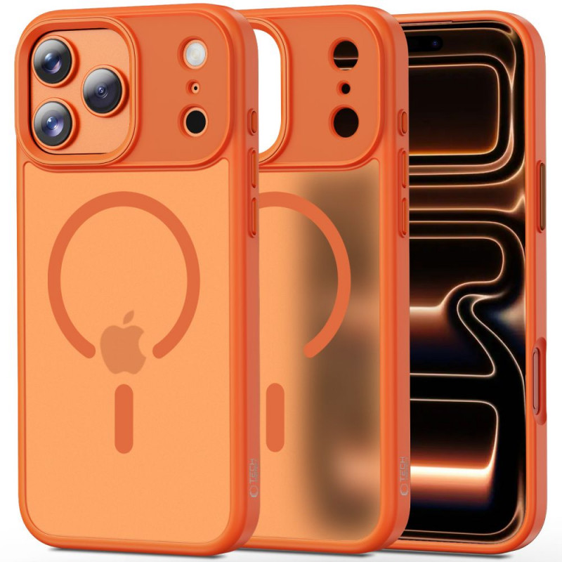 Capa MagSafe Tech-Protect Magmat para Apple iPhone 17 Pro Max, laranja cósmico mate
