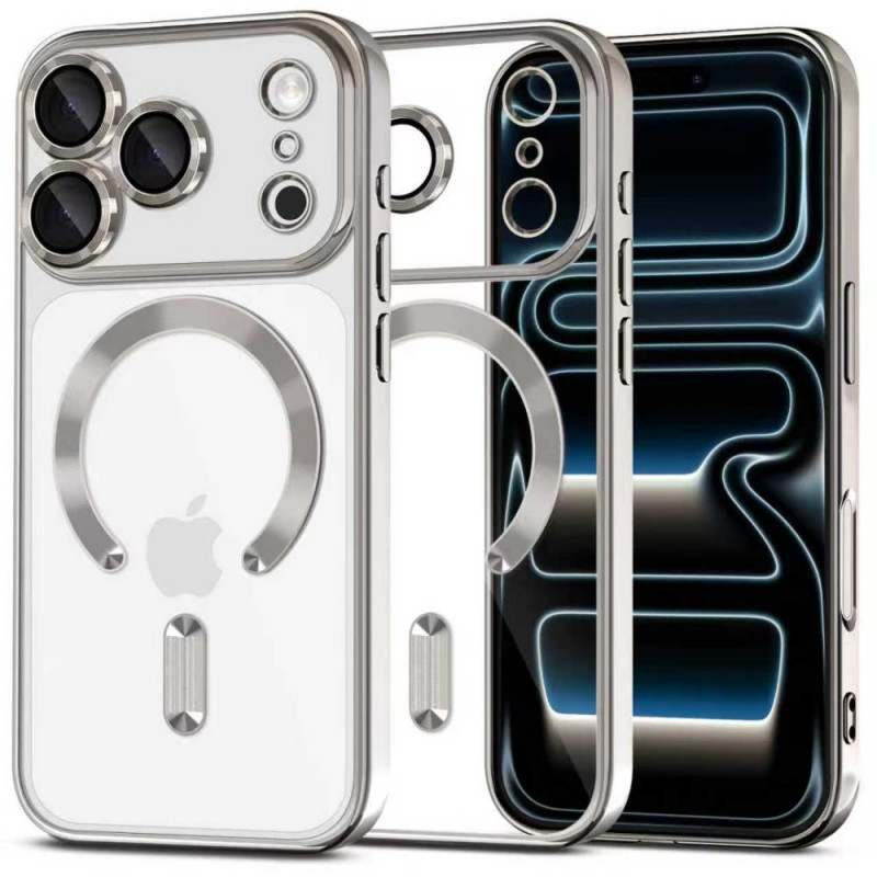 Capa MagFlex MagSafe Tech-Protect para Apple iPhone 17 Pro, prateado brilhante
