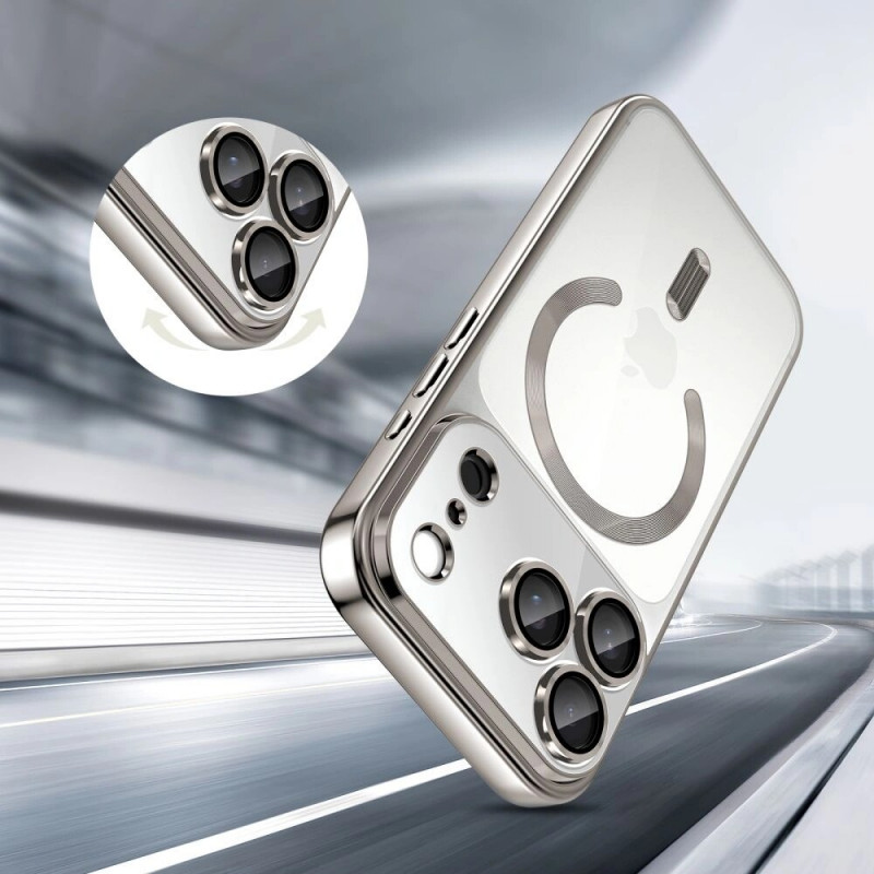 Capa MagFlex MagSafe Tech-Protect para Apple iPhone 17 Pro, prateado brilhante