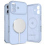 Capa de silicone MagSafe Tech-Protect para Apple iPhone 17, azul névoa