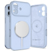 Capa de silicone MagSafe Tech-Protect para Apple iPhone 17, azul névoa