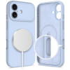 Capa de silicone MagSafe Tech-Protect para Apple iPhone 17, azul névoa