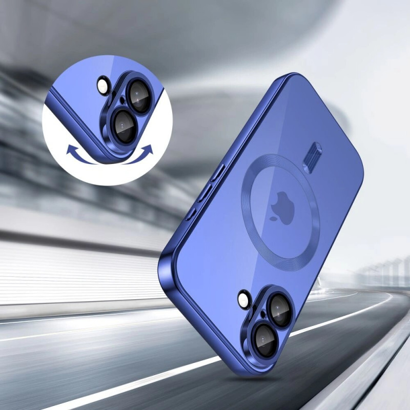 Capa MagSafe Tech-Protect MagFlex para Apple iPhone 17, azul névoa brilhante