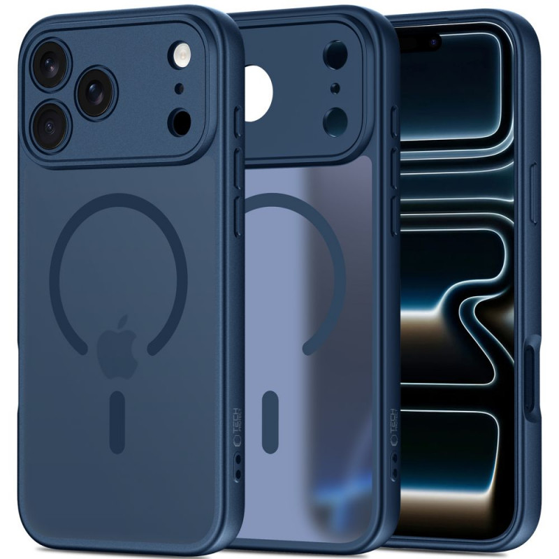 Capa MagSafe Tech-Protect BasicMag para Apple iPhone 17 Pro Max, Matte Deep Blue