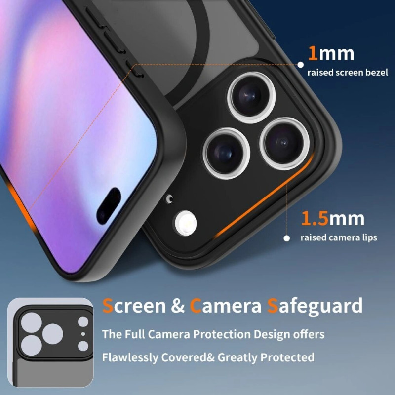 Capa MagSafe Tech-Protect BasicMag para Apple iPhone 17 Pro Max, laranja cósmico mate