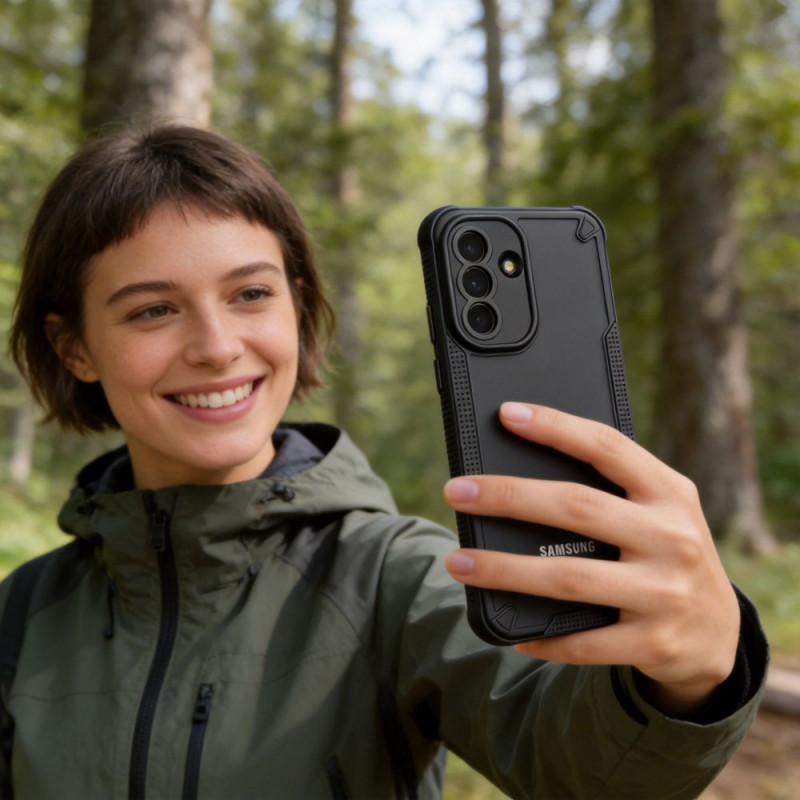 Capa Rugged Shield Tech-Protect para Samsung Galaxy A57 5G, preto mate