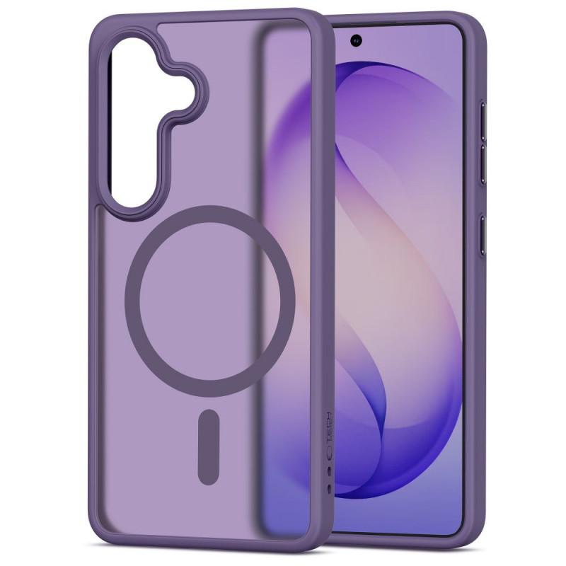 Capa MagSafe Tech-Protect Magmat para Samsung Galaxy S26, violeta cobalto mate