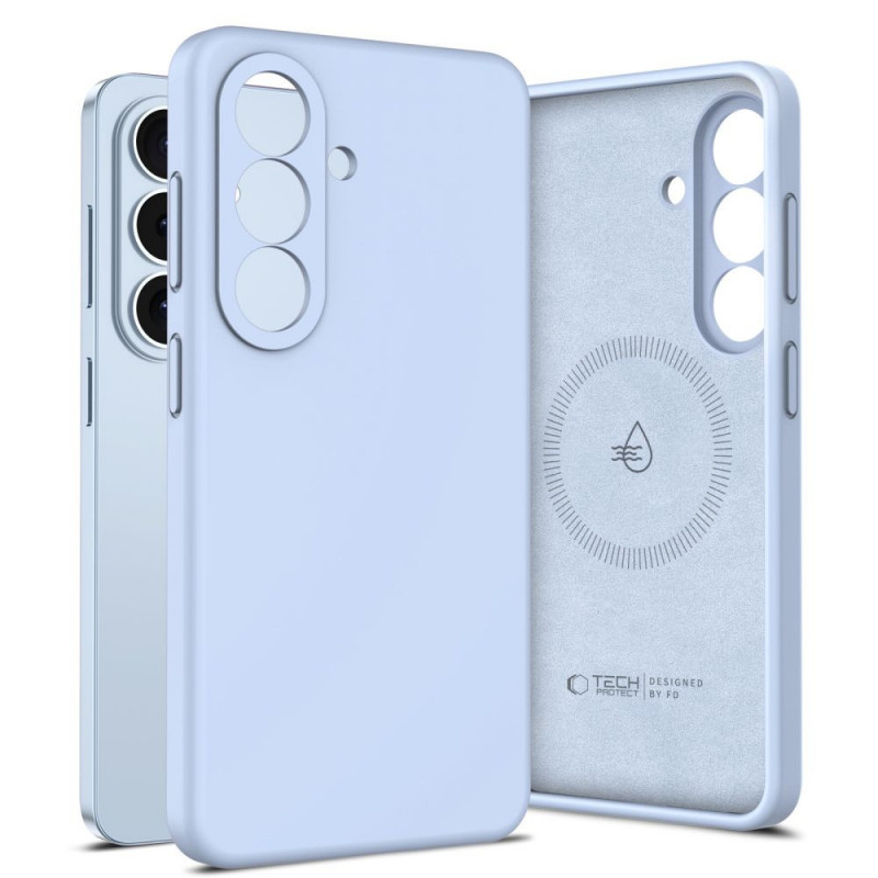 Capa de silicone MagSafe Tech-Protect para Samsung Galaxy S26, azul-céu
