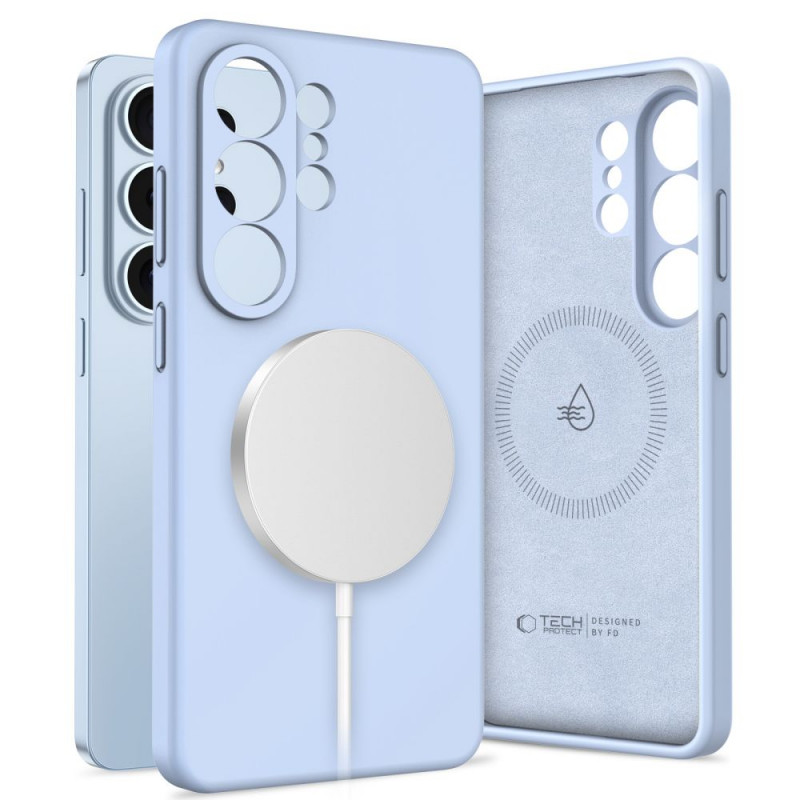 Capa de silicone MagSafe Tech-Protect para Samsung Galaxy S26 Ultra, azul-céu
