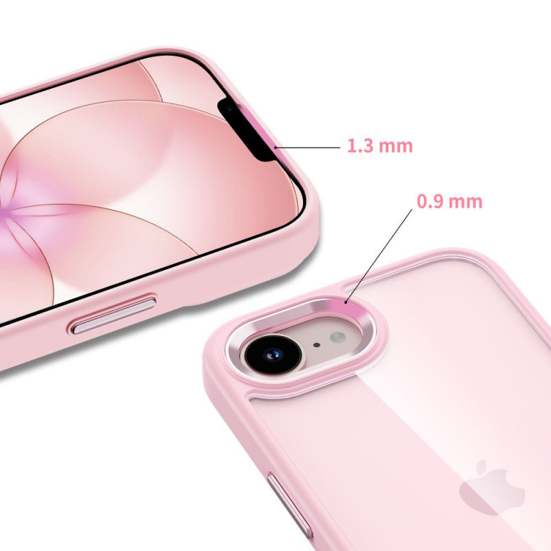 Capa Tech-Protect Magmat para Apple iPhone 16e / 17e, rosa suave/transparente