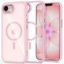 Capa MagSafe Magmat Tech-Protect para Apple iPhone 16e / 17e, rosa suave/transparente