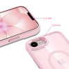 Capa MagSafe Magmat Tech-Protect para Apple iPhone 16e / 17e, rosa suave/transparente
