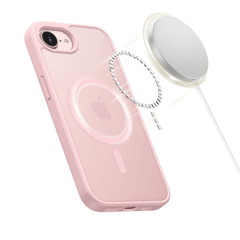 Capa Tech-Protect BasicMag MagSafe para Apple iPhone 16e / 17e, rosa suave mate