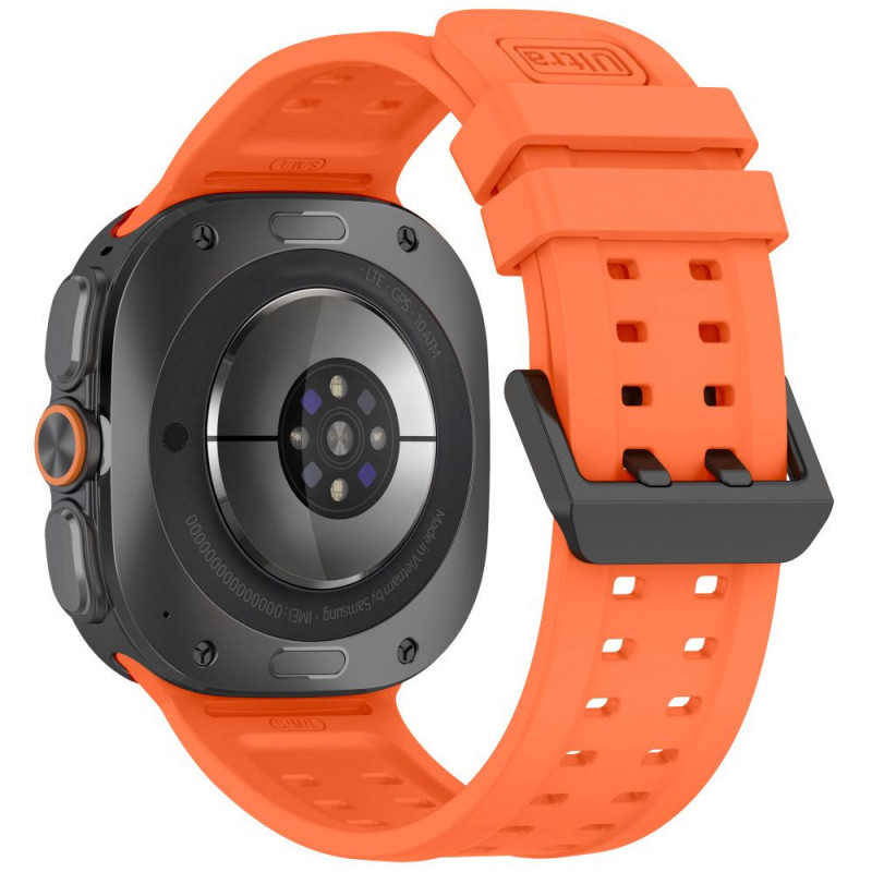 Pulseira Tech-Protect Silicone Air para Samsung Galaxy Watch Ultra 1 / 2 (2024-2026) 47 mm, laranja tangerina