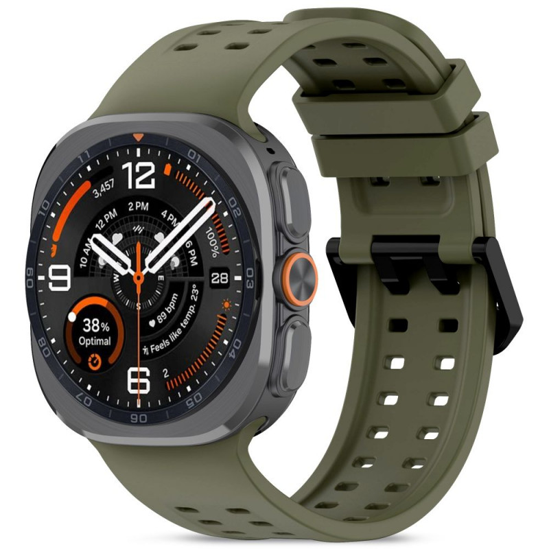 Pulseira Tech-Protect Silicone Air para Samsung Galaxy Watch Ultra 1 / 2 (2024-2026) 47 mm, verde-oliva