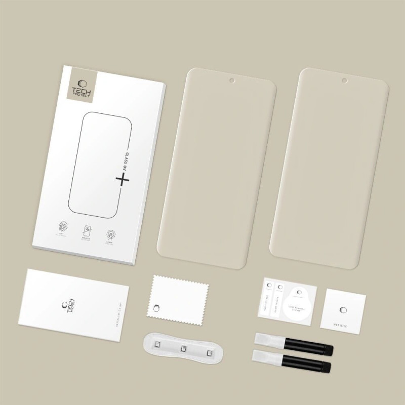 Película de vidro temperado Tech-Protect Glass UV+ para Xiaomi Redmi Note 15 Pro+ 5G / POCO M8 Pro, transparente (2 un.)