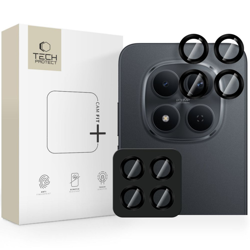 Tech Protect Proteção de câmara Tech-Protect Camring Fit+ THP5094 para Xiaomi Redmi Note 15 Pro 5G / 15 Pro+ 5G / POCO M8 Pro, preta