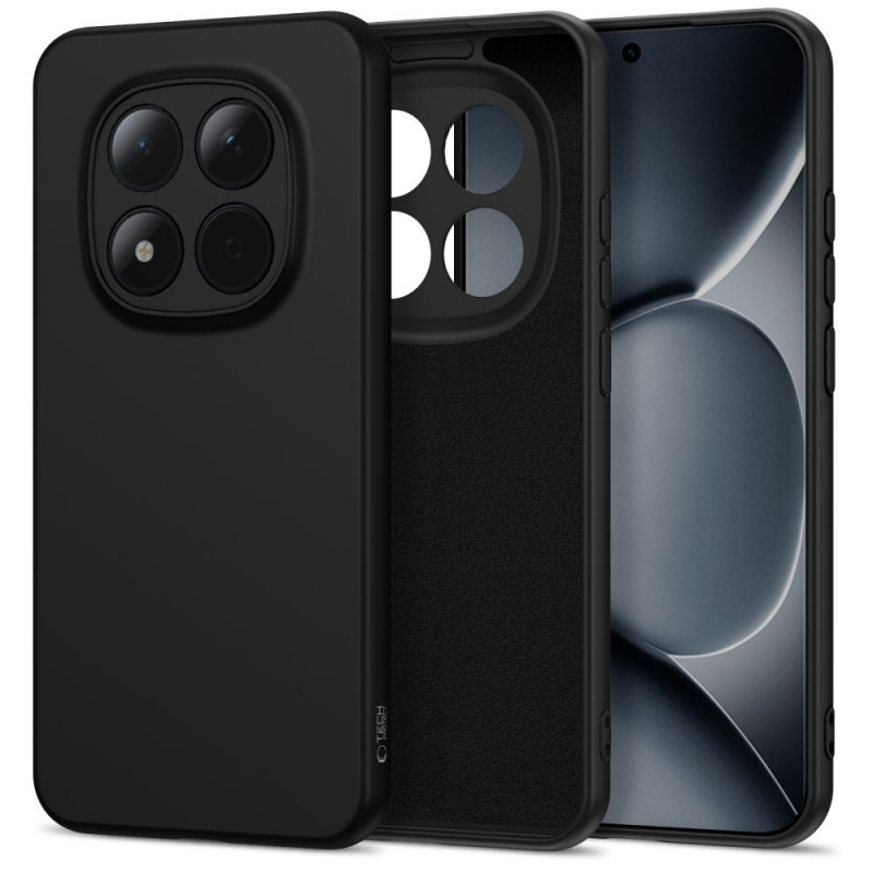 Capa de silicone Tech-Protect Icon para Xiaomi Redmi Note 15 Pro 5G, preta