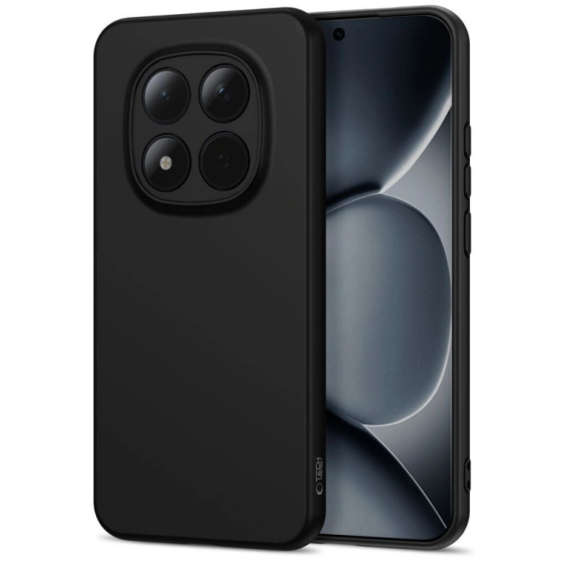 Capa de silicone Tech-Protect Icon para Xiaomi Redmi Note 15 Pro 5G, preta