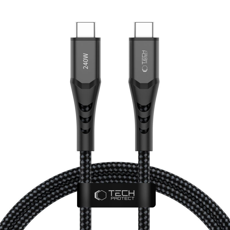 Cabo USB-C para USB-C Tech-Protect Ultraboost UB11T PD 240W, 100 cm, preto