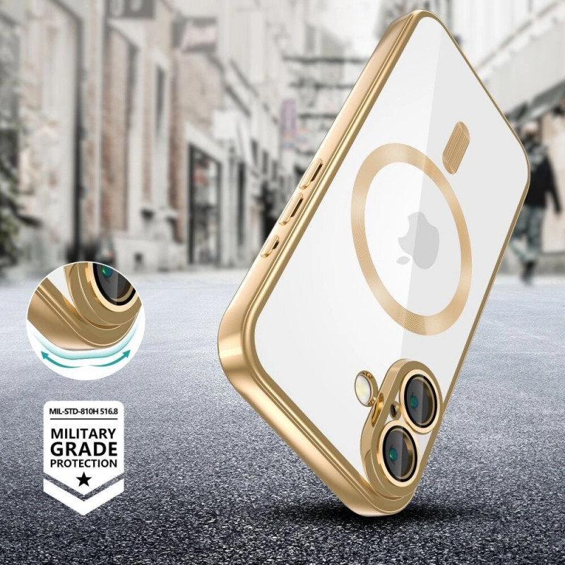 Capa MagFlex MagSafe Tech-Protect THP3927 para Apple iPhone 17e / 16e, dourado brilhante
