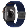 Pulseira de relógio Tech-Protect Nylon Clasp para Apple Watch 6 / 7 / 8 / 9 / 10 / SE / Ultra 1 / 2 44/45/46/49 mm, azul-marinho
