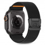 Pulseira de relógio Tech-Protect Nylon Clasp para Apple Watch 6 / 7 / 8 / 9 / 10 / SE / Ultra 1 / 2 44/45/46/49 mm, preta