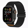 Pulseira de relógio Tech-Protect Nylon Clasp para Apple Watch 6 / 7 / 8 / 9 / 10 / SE / Ultra 1 / 2 44/45/46/49 mm, preta
