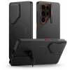 Capa Tech-Protect Kevlar Aura MagSafe para Samsung Galaxy S25 Ultra, preta/laranja
