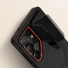 Capa Tech-Protect Kevlar Aura MagSafe para Samsung Galaxy S25 Ultra, preta/laranja