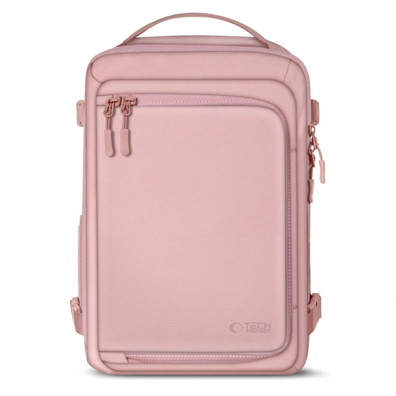 Mochila de cabine para portátil Tech-Protect Defender S50 Ryanair & Wizzair, 20 L, 40x20x25 cm, rosa empoeirado