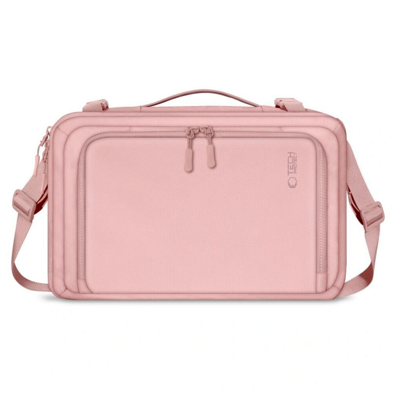 Mochila de cabine para portátil Tech-Protect Defender S50 Ryanair & Wizzair, 20 L, 40x20x25 cm, rosa empoeirado