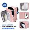 Mochila de cabine para portátil Tech-Protect Defender S50 Ryanair & Wizzair, 20 L, 40x20x25 cm, rosa empoeirado