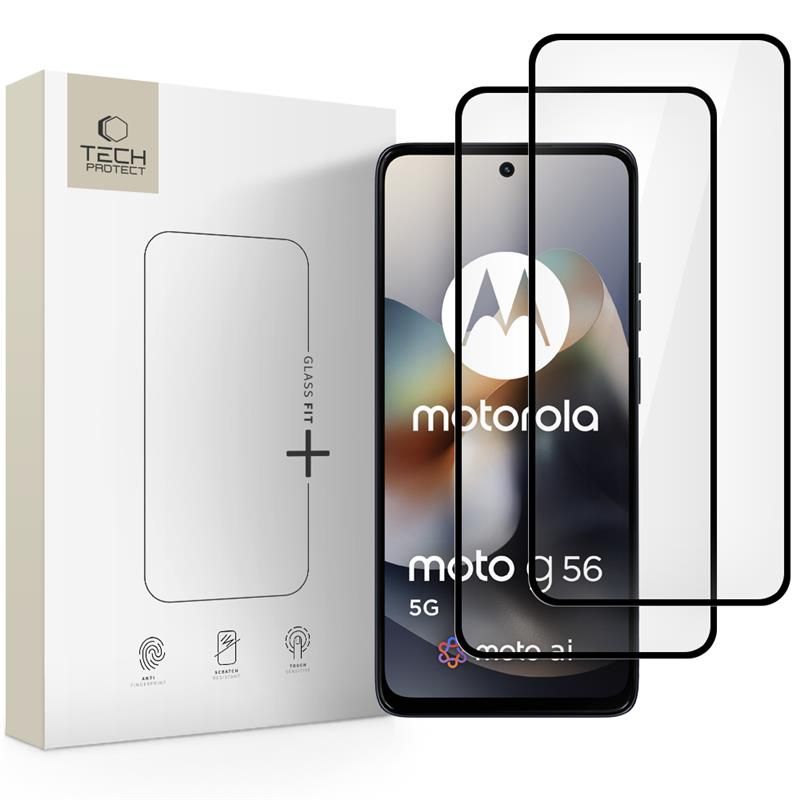 Tech-Protect Glass Fit+ Vidro Temperado para Motorola Moto G56 5G (2 unid.), Preto